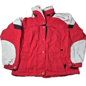 Vintage COULOIR Ultimate Skiwear Jacket Womens 10 Red/White/Black Snowboarding